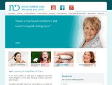 Tablet Screenshot of notleydentalcare.co.uk